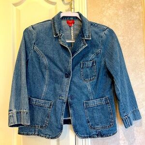 Mossimo Denim 3/4 Sleeve Jacket/Blazer